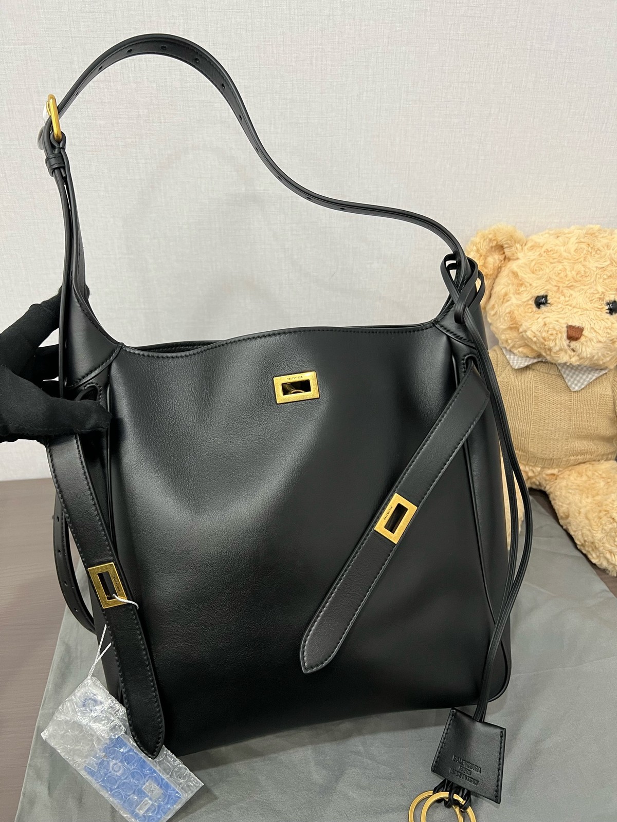 Authentic Hermes Clemence Leather Bucket Bag Black Gold-Tone eBay AG