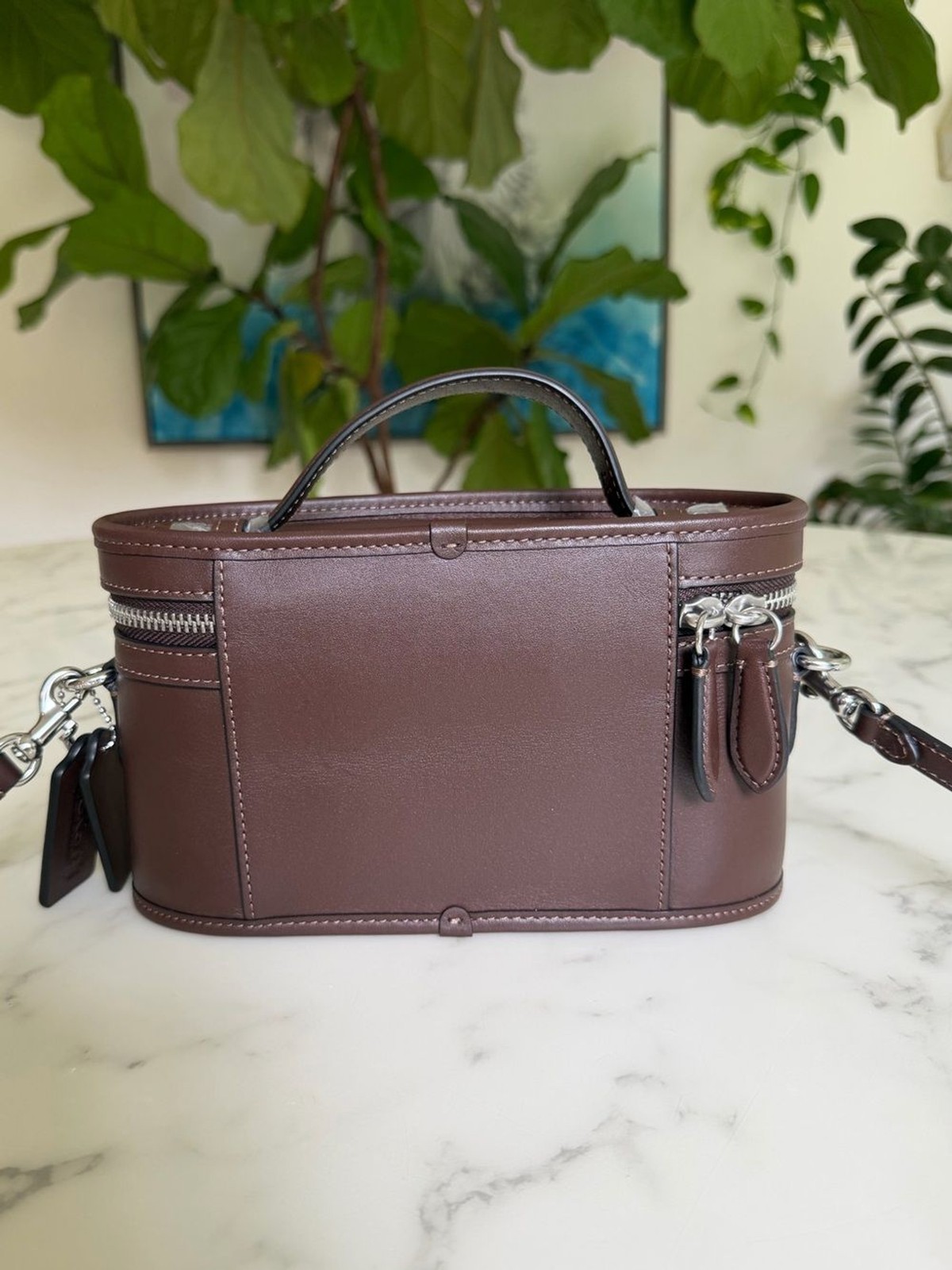 NWOT Coach Trail Bag in Maple Brown Leather Top Handle Crossbody Bag CBG93
