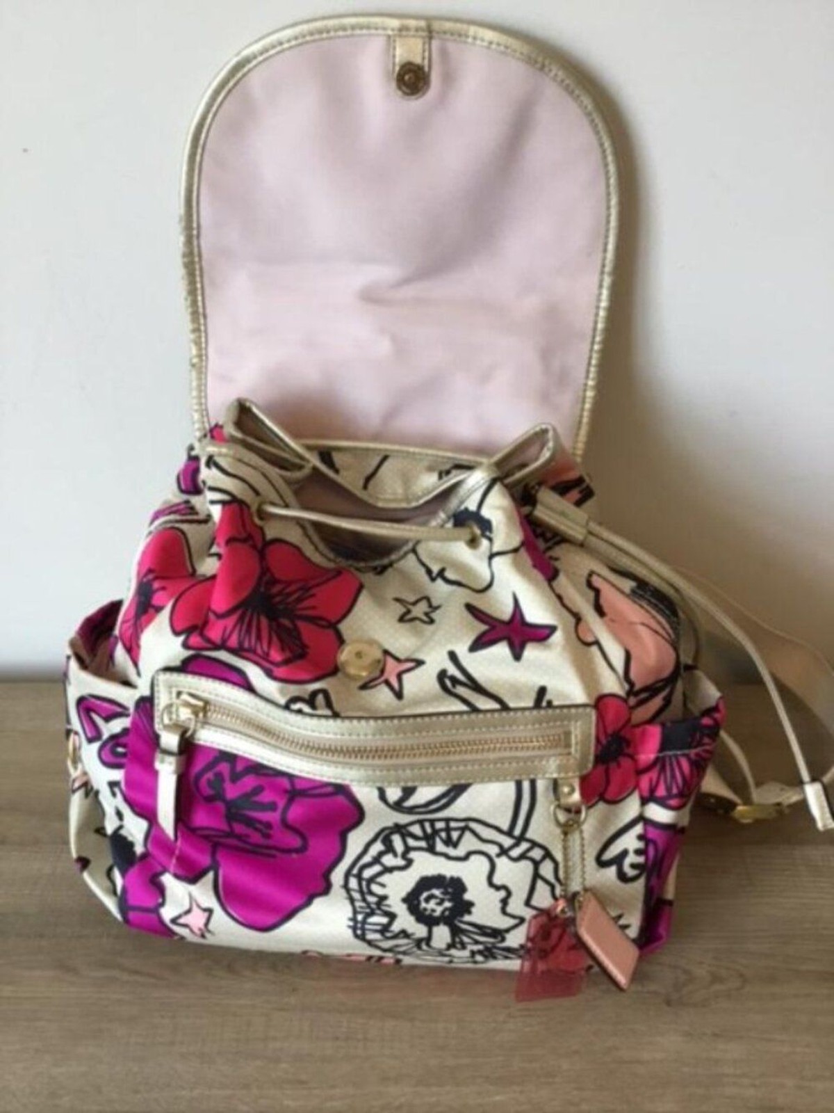 Coach Kyra Floral Poppy F19284 Backpack Handbag Purse and Wristlet w/Hangtags
