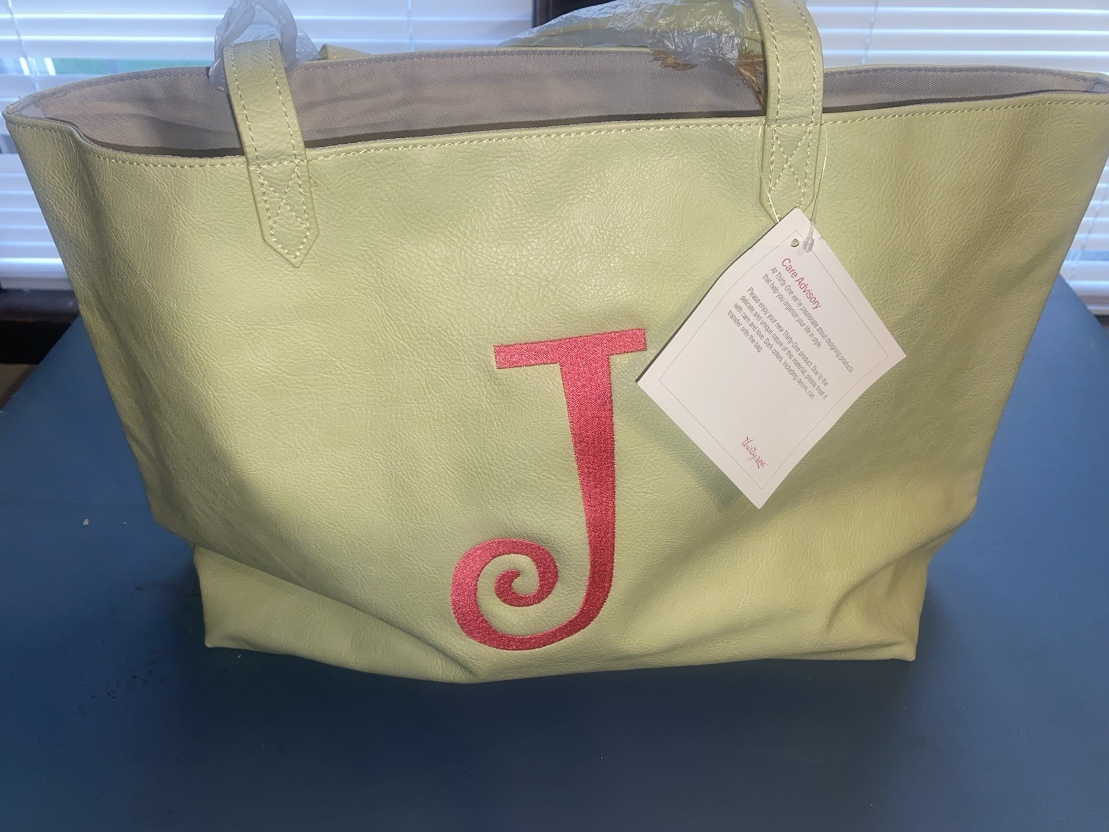 Thirty One Tote With Letter J