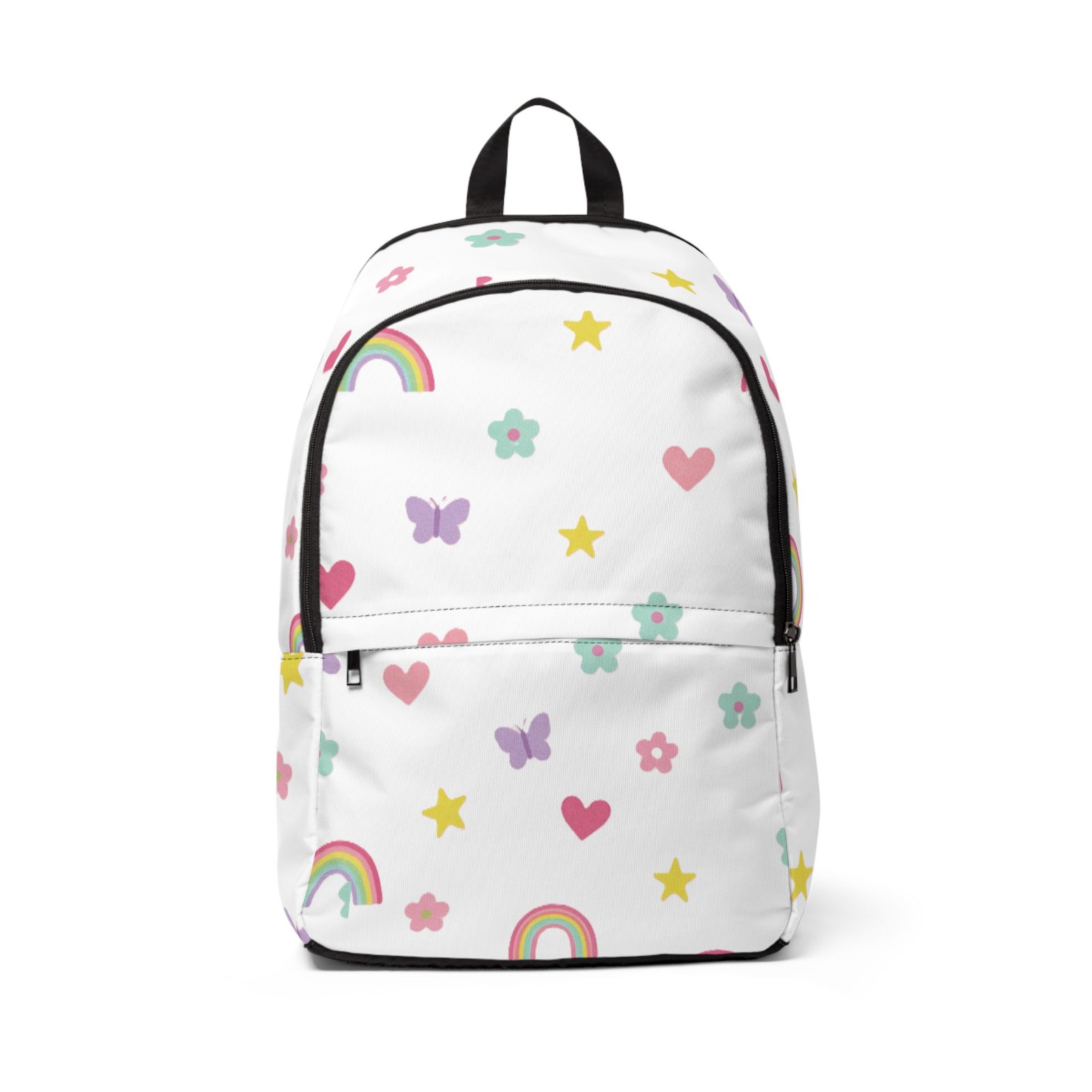 Pastel Rainbows Hearts Butterflies Backpack | Kids School Bag
