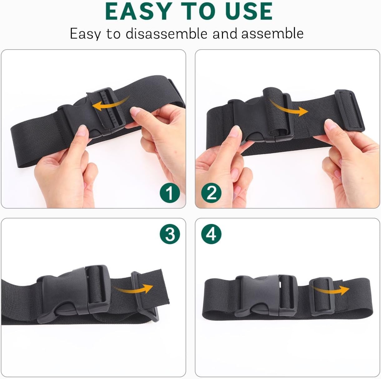 Adjustable 50cm Nylon Fanny Pack Strap Extender – 2 Inch Belt Extension