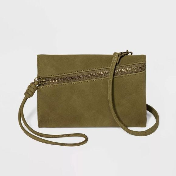 Universal Thread Crossbody Wristlet Bag – Small Wallet Purse – Olive Green
