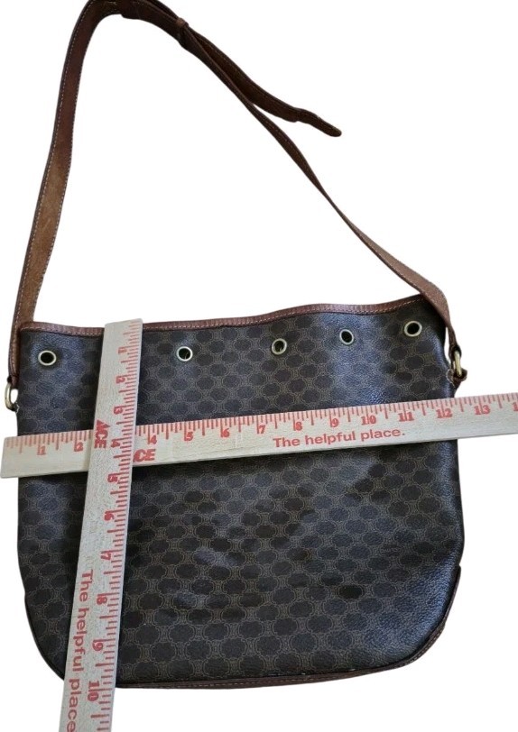 Vintage CELINE Macadam Bucket Bag Purse M94 Flaw- Missing Drawstring AUTHENTIC