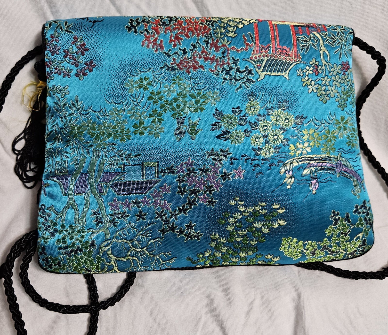 Hand Made Silk Embroidery Mini Cross-body Bag Shoulder 8″ Purse Party (G5)