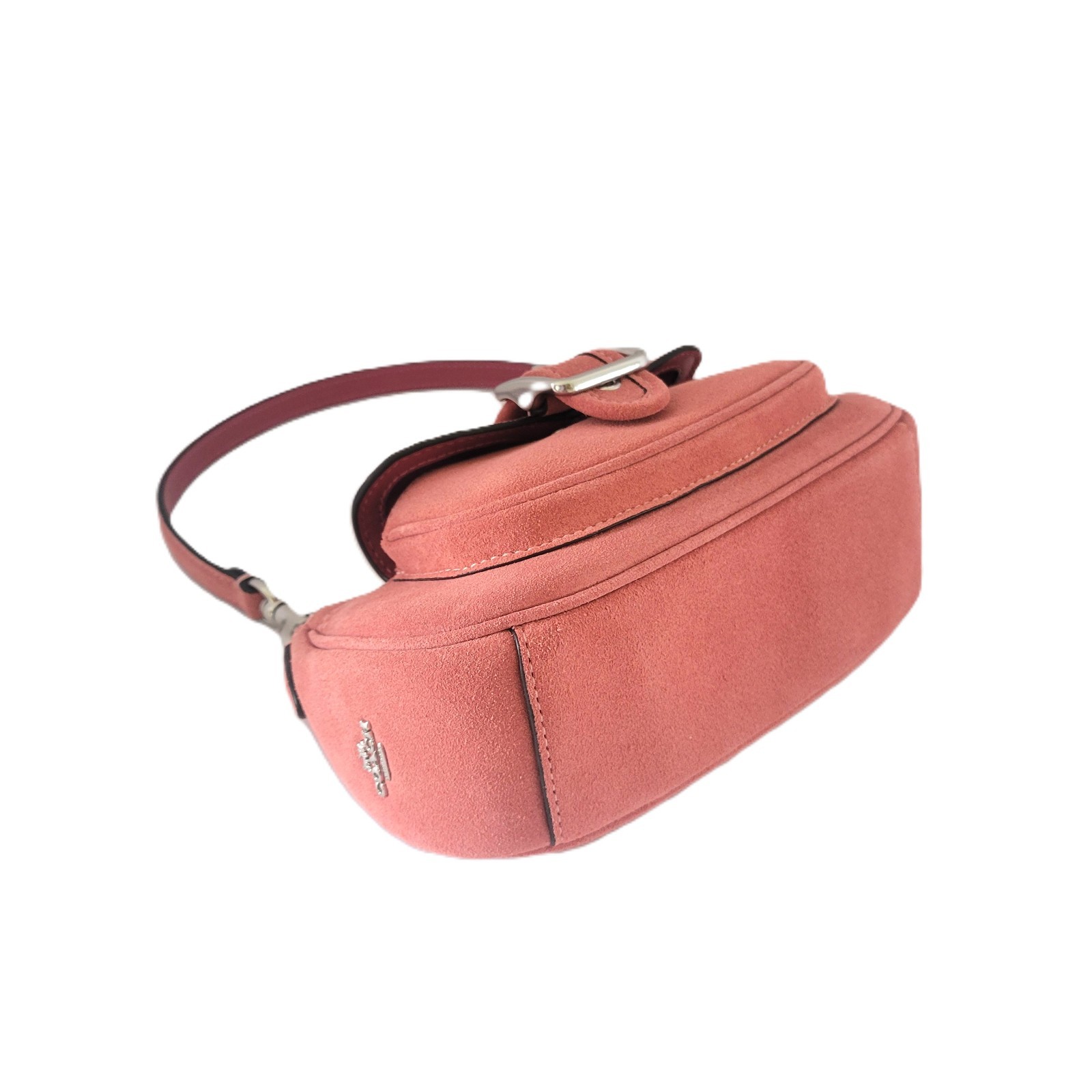 Coach CDB12 Ashton Mini Shoulder Bag Crossbody Handbag Pink Suede