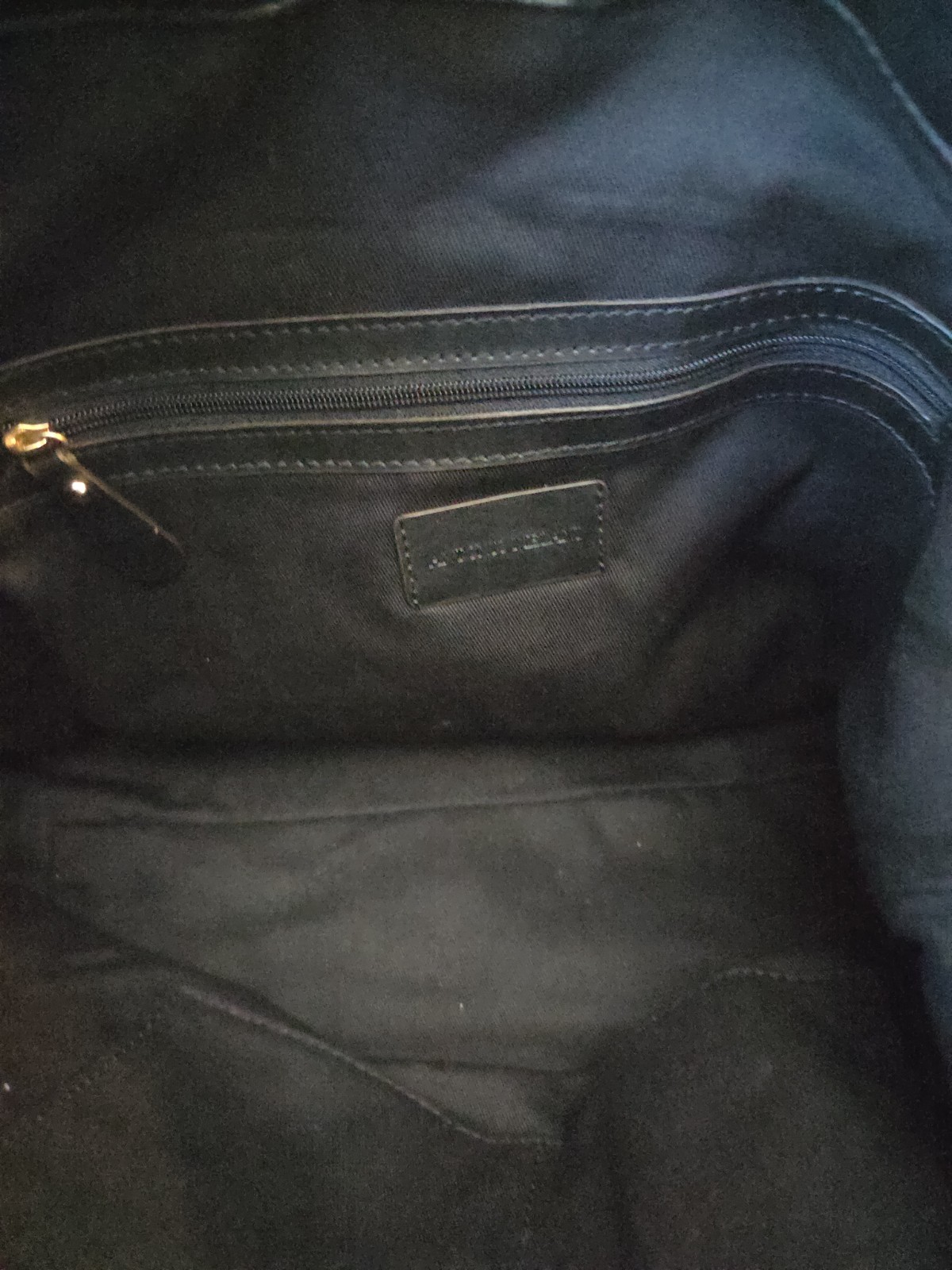 Large Antonio Melani Black Leather Purse With Tassle
