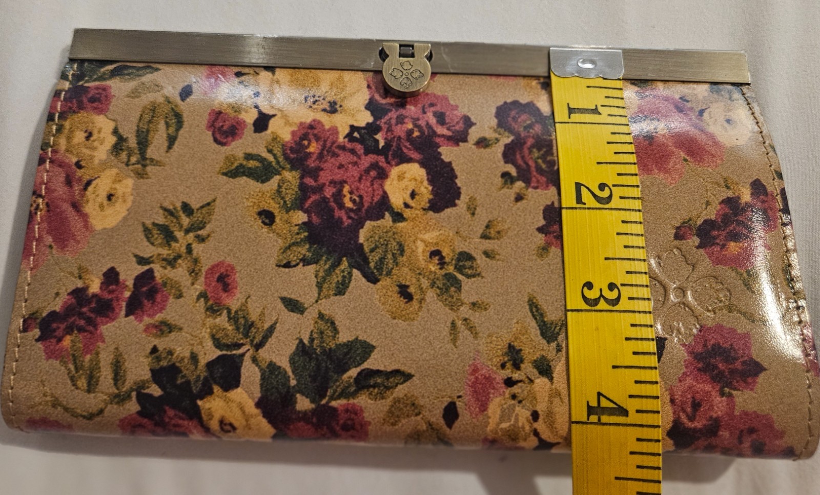 Parltricia Nash Cauchy Antique Rose Leather Frame Wallet