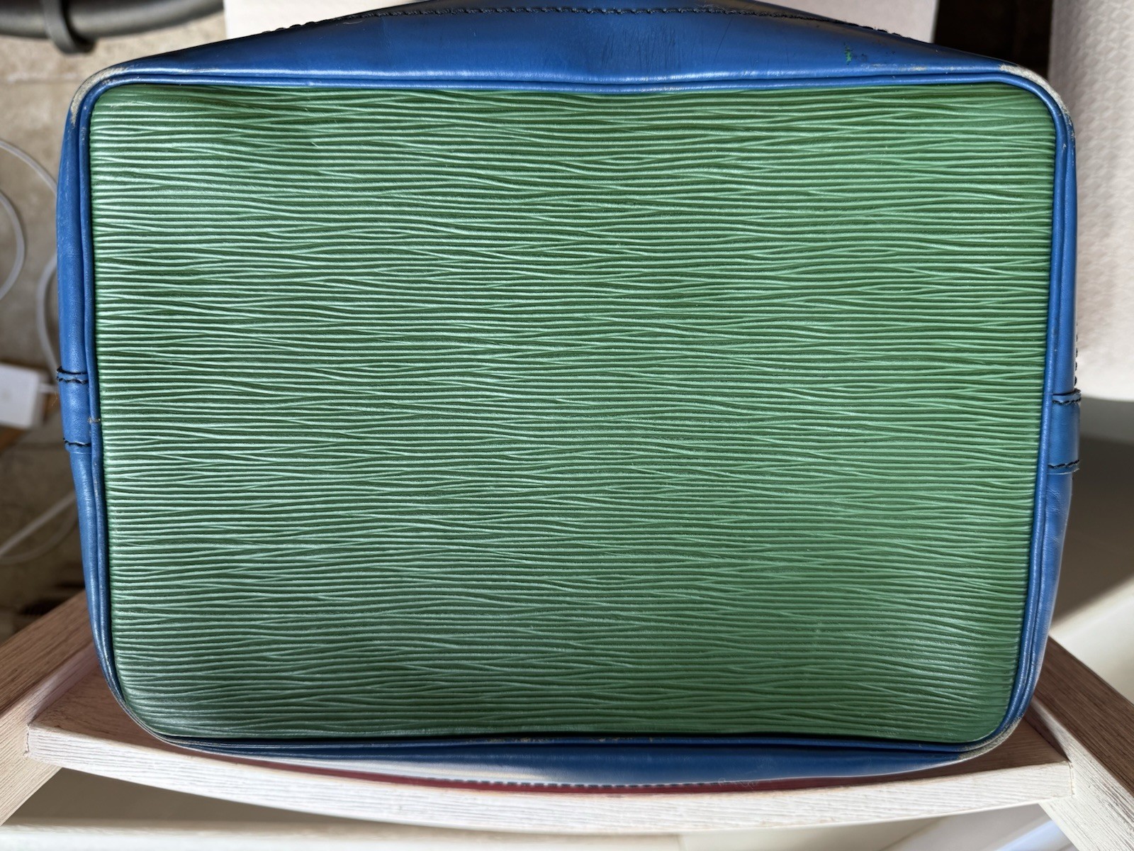 Louis Vuitton Authentic Large Epi Leather Noe GM In Blue, Red And Green