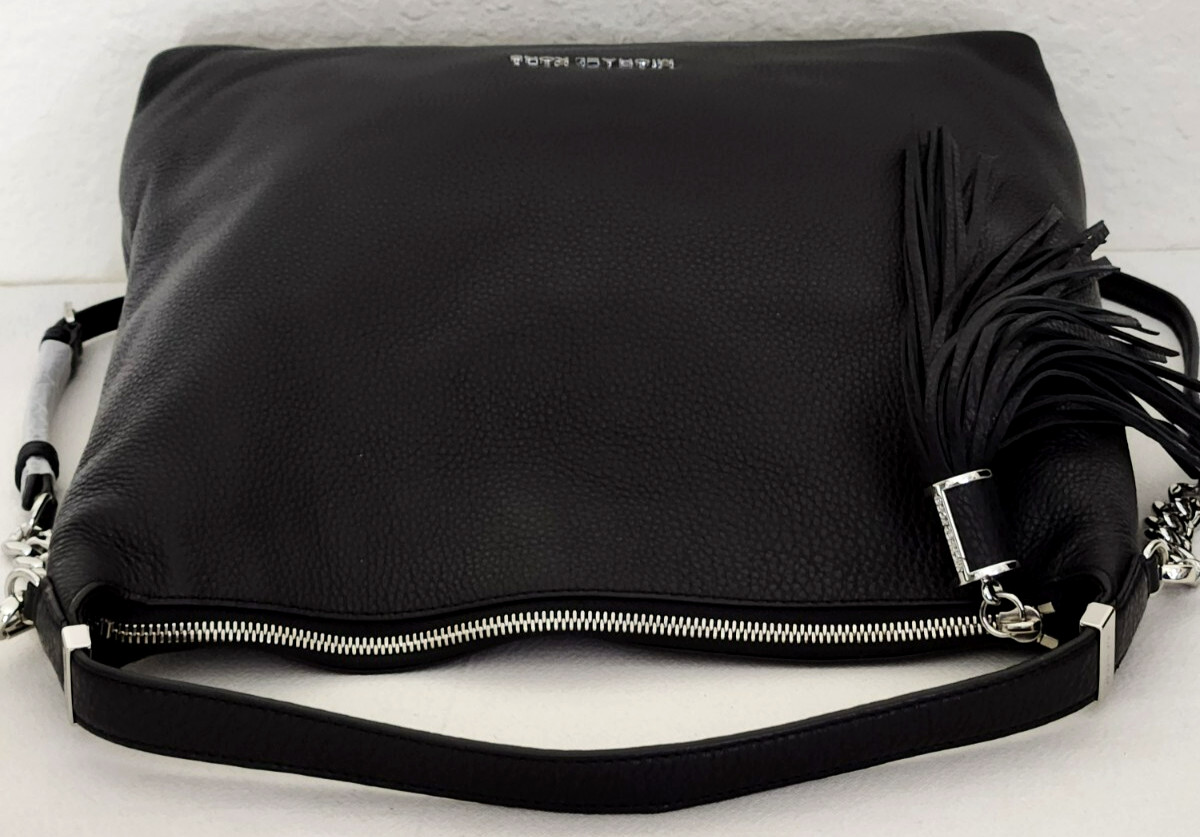 🌞MICHAEL KORS WESTON BLACK LEATHER LARGE TOP ZIP SHOULDER BAG +/OR WALLET🌺NWT!