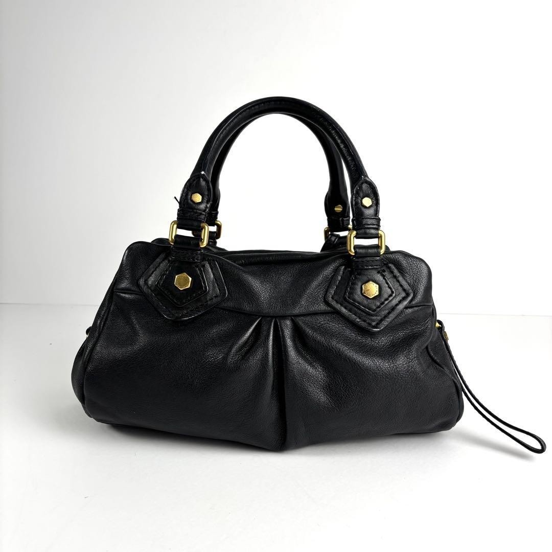 Marc Jacobs Classic Q Baby Groovy 2way Shoulder Bag Handbag Black Auth Y2K e69