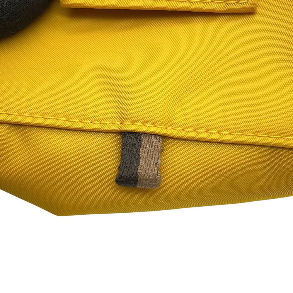 Fendi Phone Holder Baguette Pouch Nylon Leather 7AS056 AG0P Yellow #TZB2037