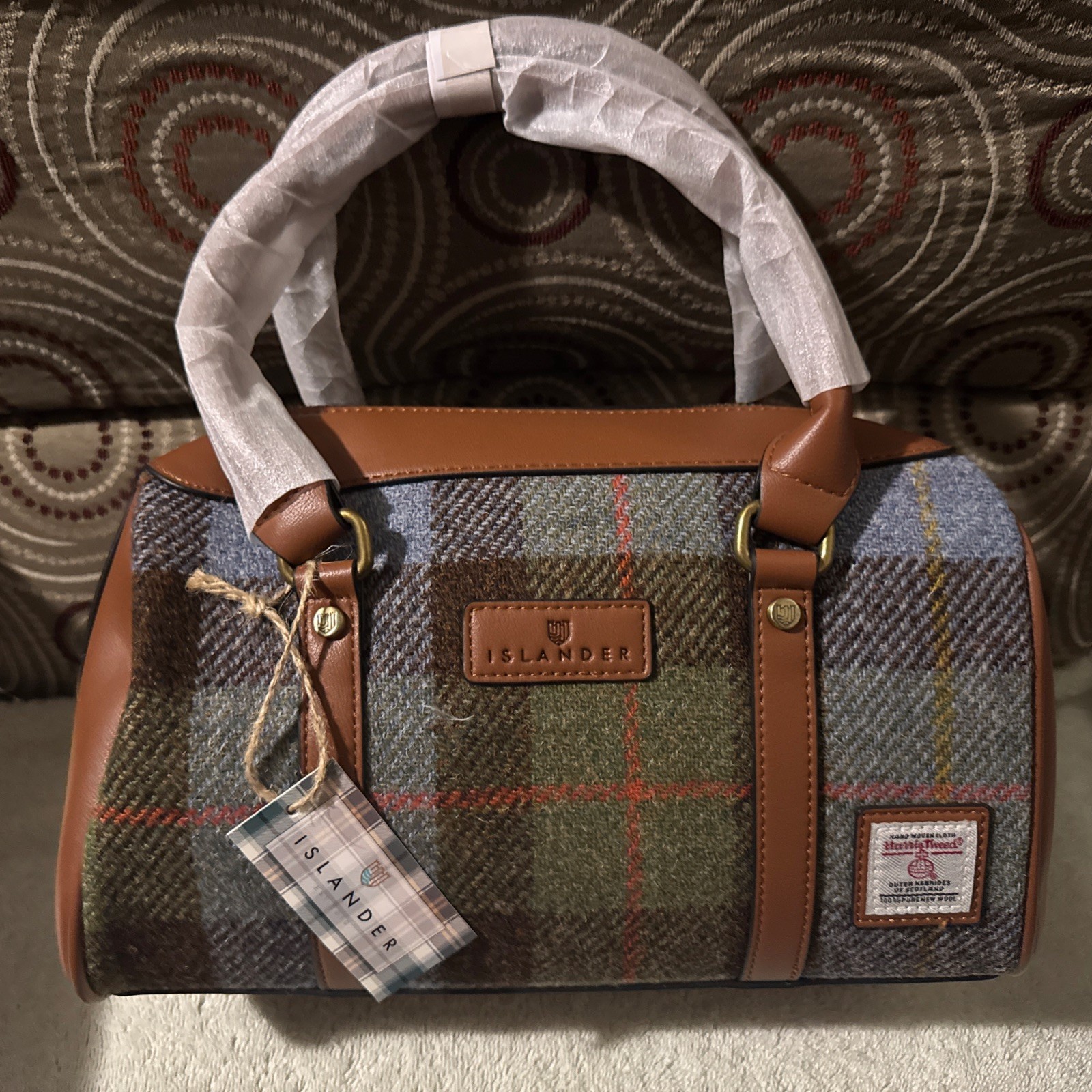 Islander Duffel Purse Travel Bag Harris Tweed