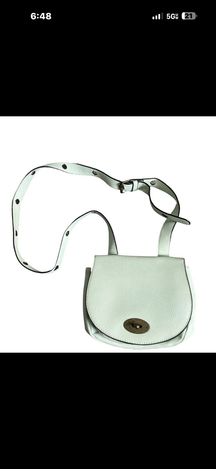 Mossimo Robin egg Shoulder Bag Turn Lock Buckle Accent Adjustable Strap