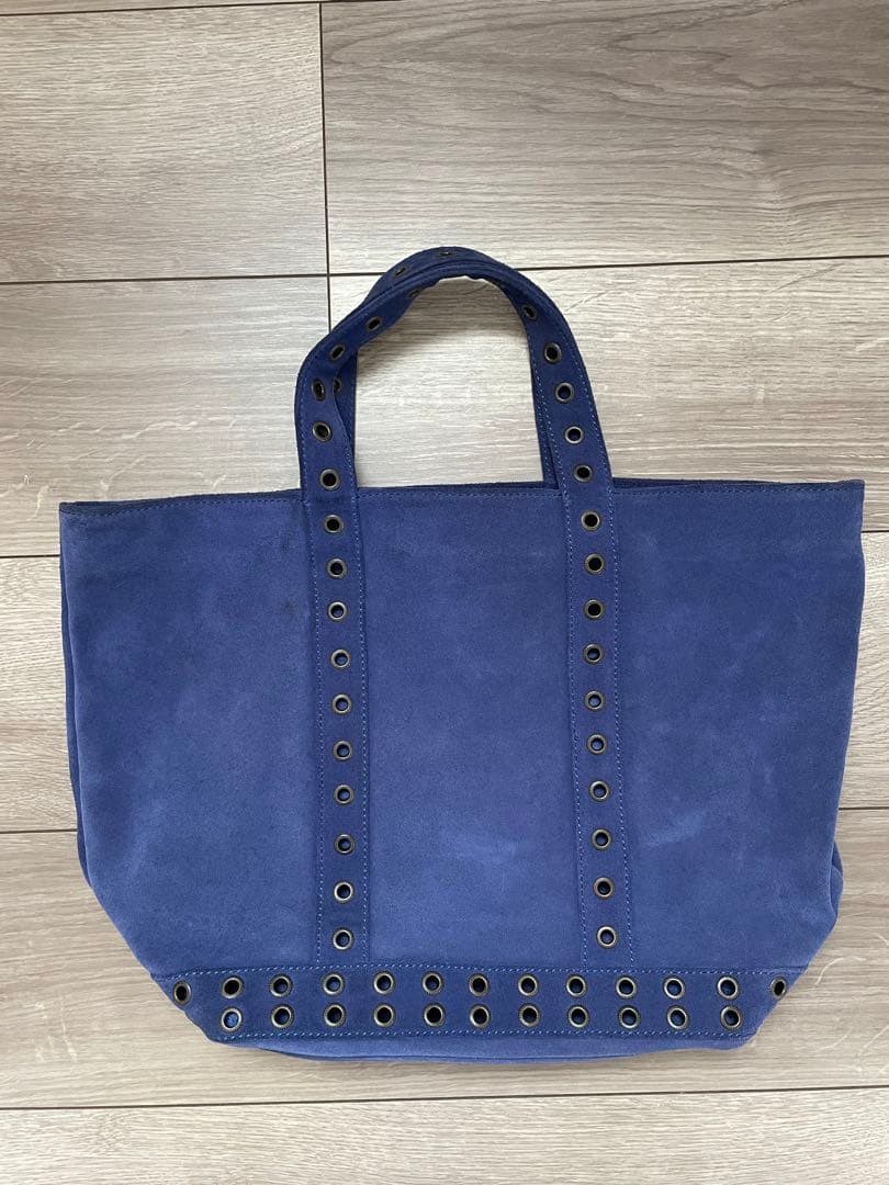 Vanessa Bruno Blue Suede Leather Tote Bag Near Stylish Autumn Accessory