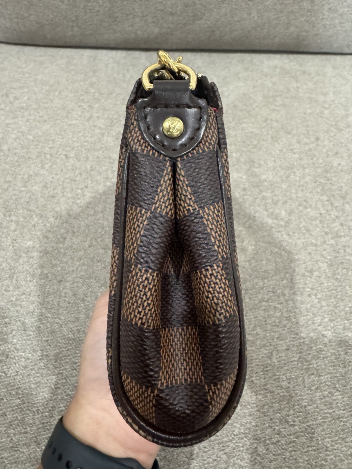 Genuine Louis Vuitton Eva Clutch Damier Ebene