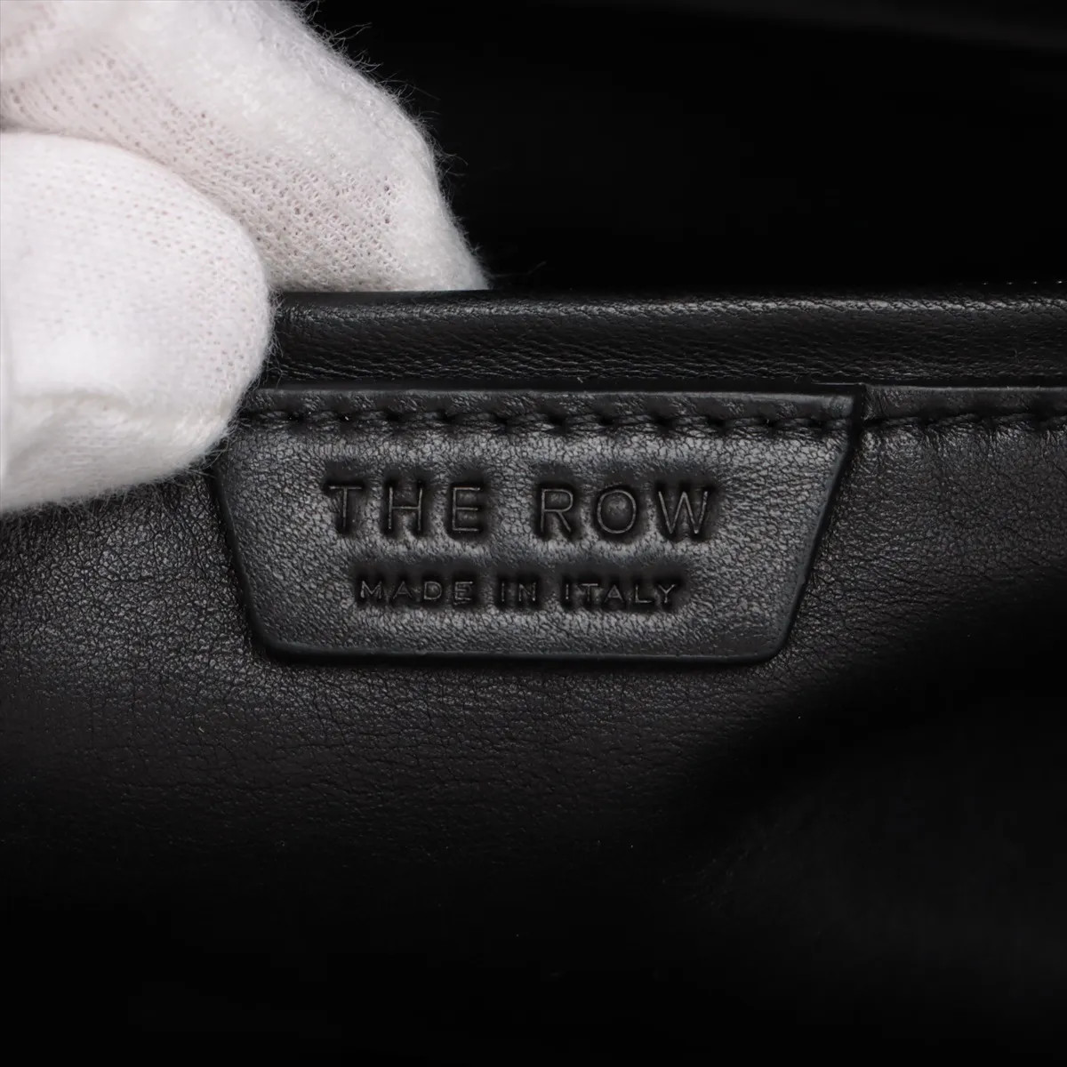 The Row Astra Leather Shoulder bag Black