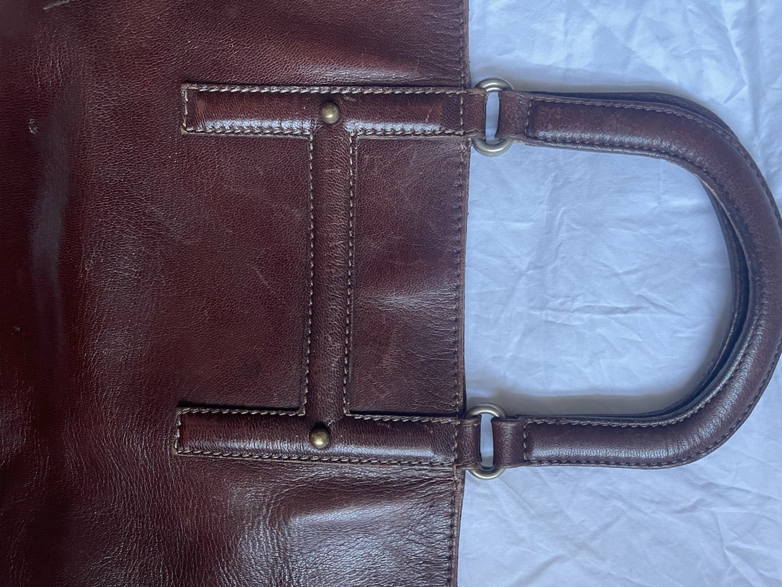Vintage Henry Cuir Barney’s New York Tote Bag Brown