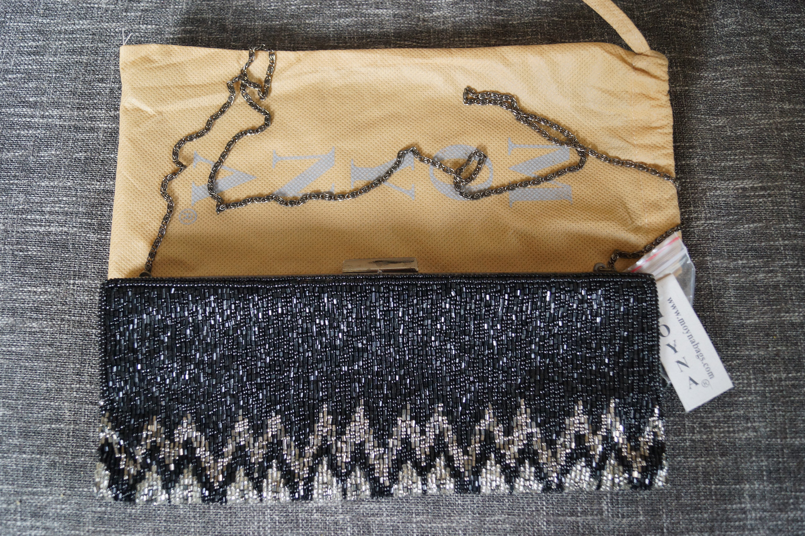 NWT Moyna Argyle Border Clutch