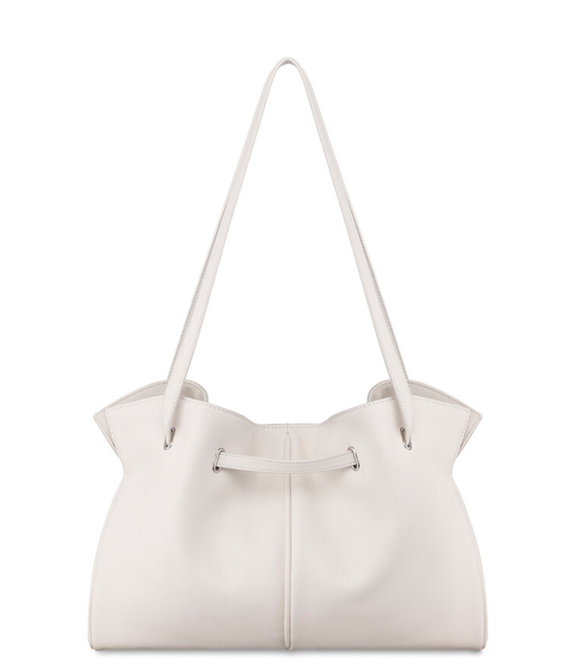 LOEUVRE Plie Shoulder Bag Medium Sand Ivory FA6SB365-MJ