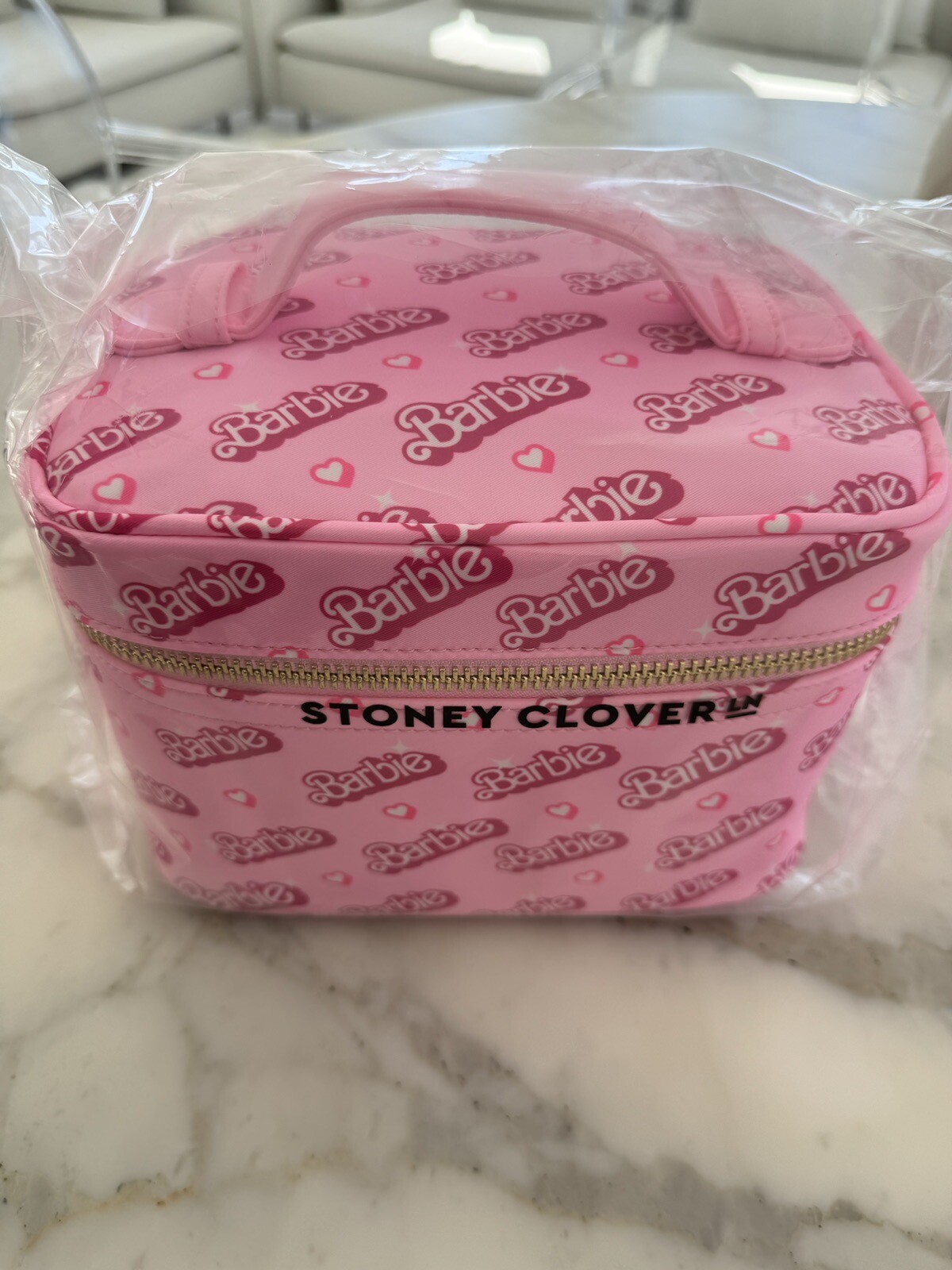 NEW Stoney Clover Lane Barbie The Movie Vanity Case Makeup Cosmetic Bag PINK