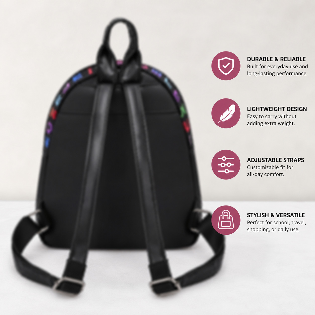 Mini Backpack Purse for Women Small Oxford Travel School Casual Daypack Bag
