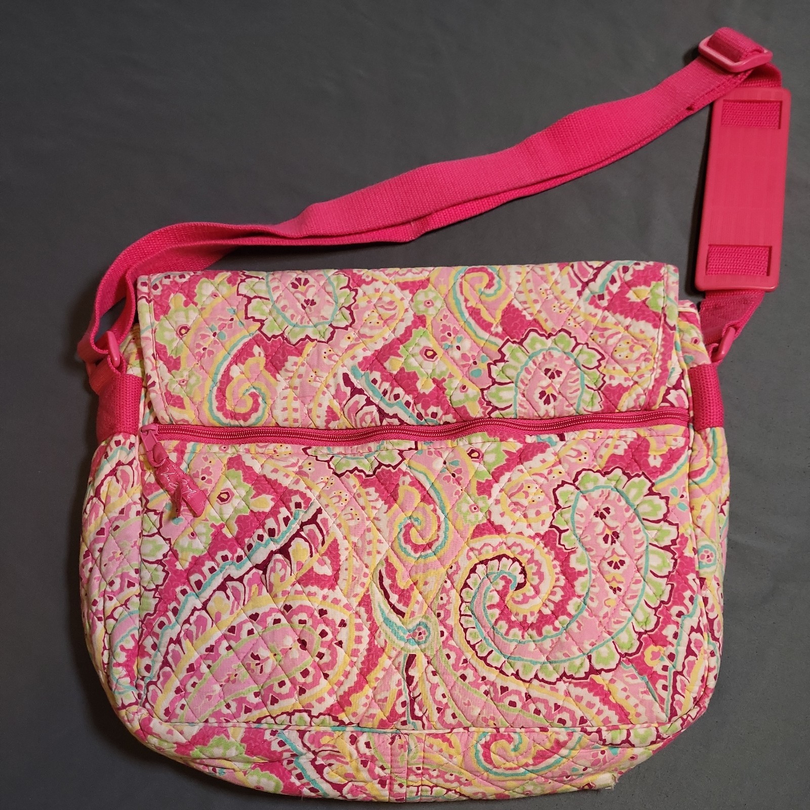 Vera Bradley Capri Melon Paisley Messenger Bag/Computer Bag