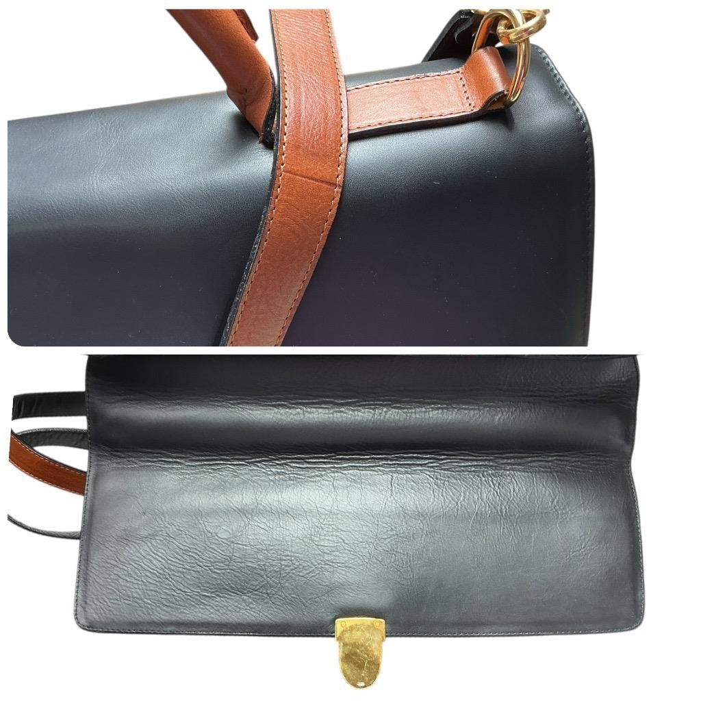 Braun Buffel Leather Business Bag Brown X Large Top Handle Crossbody Vintage
