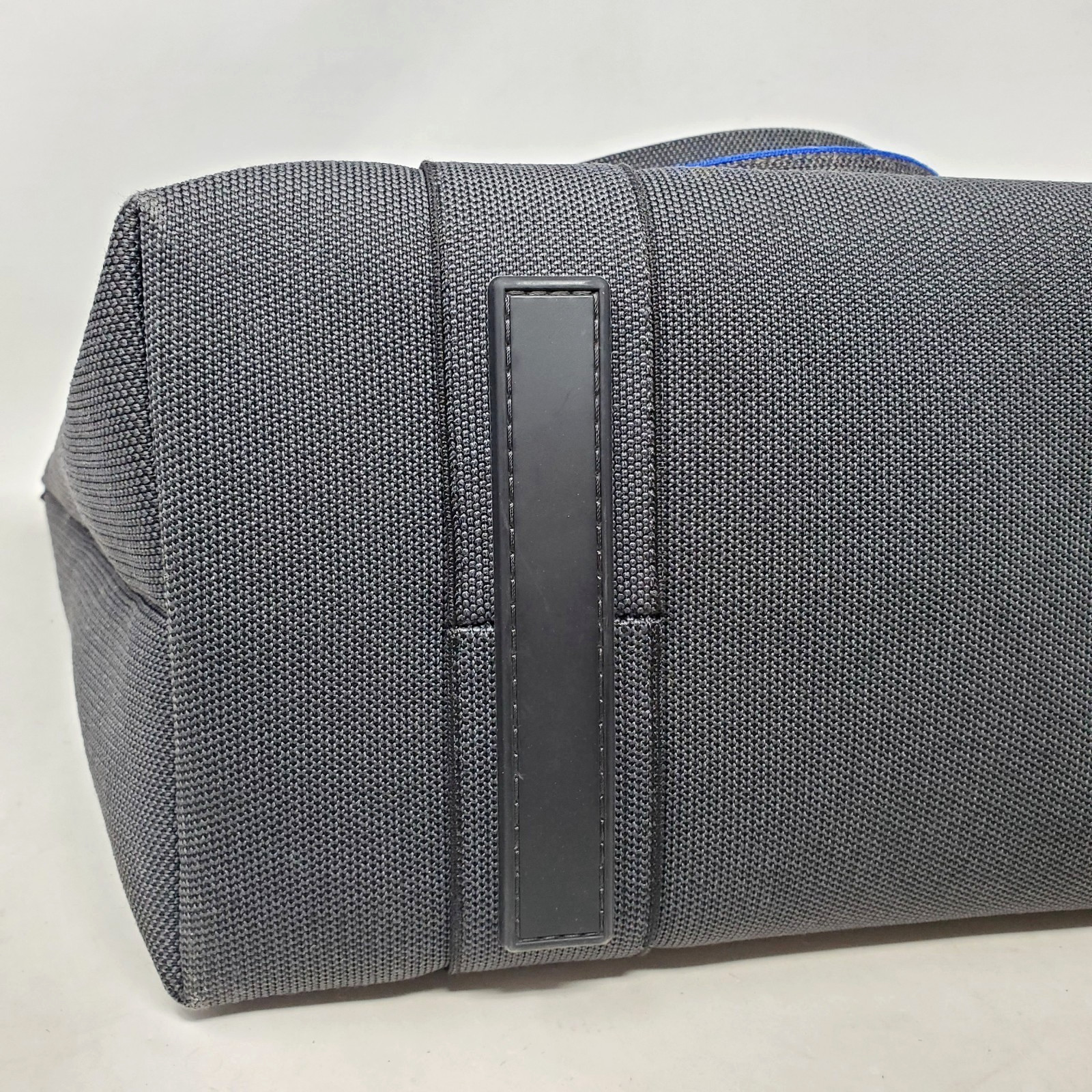 Rothy’s The Essential Tote Dark Grey Blue Trim Large Beach Work Office Bag