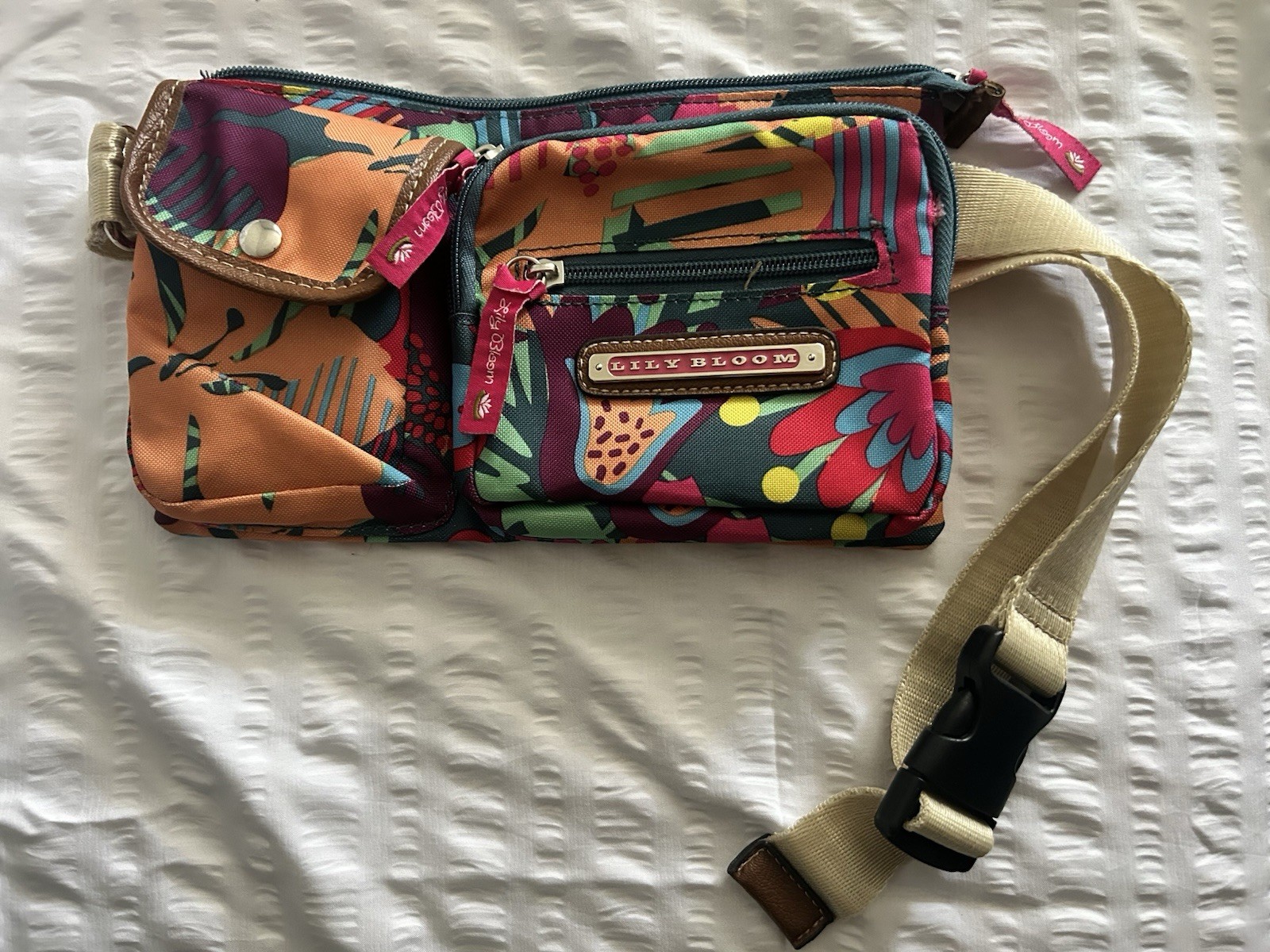 Lily Bloom Floral Fanny Pack Waist Purse Beautiful Pattern