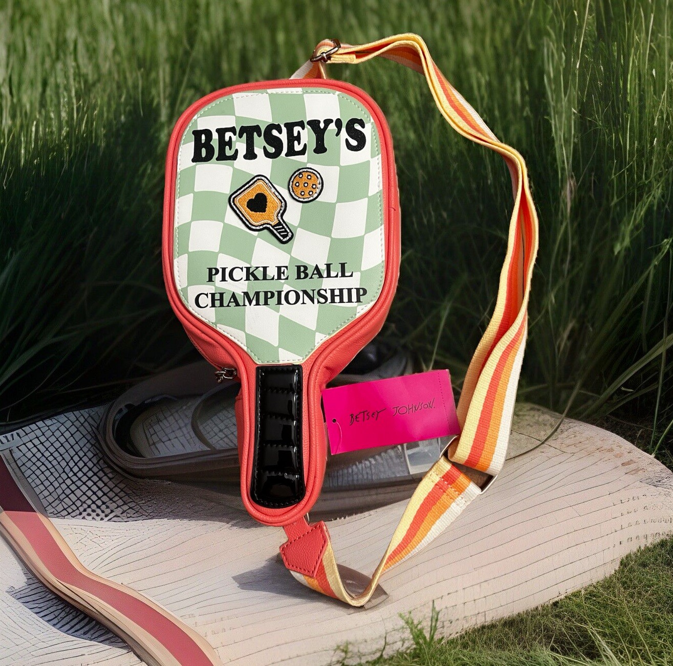 Betsey Johnson XO Pickleball Championship Novelty Crossbody Bag