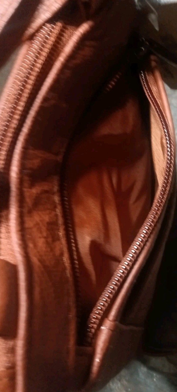 Maze Exclusive Crossbody Boho Hipppie Bag Genuine Leather Brown New With Tags