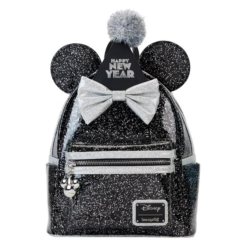 Loungefly Disney Minnie Mouse Happy New Year Glitter Mini Backpack **BRAND NEW**