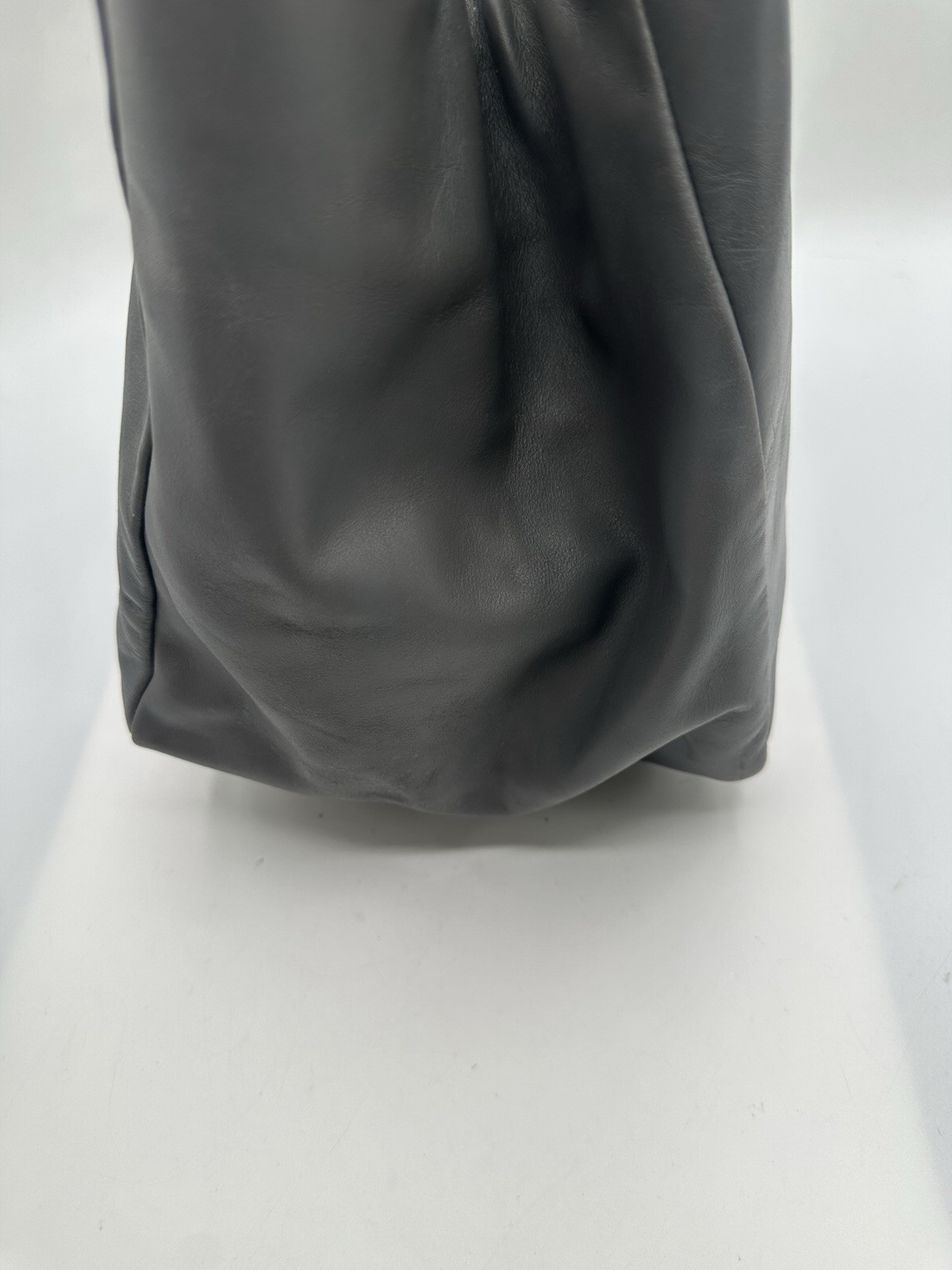 DKNY Gray Leather Studded Tote Shoulder Handbag