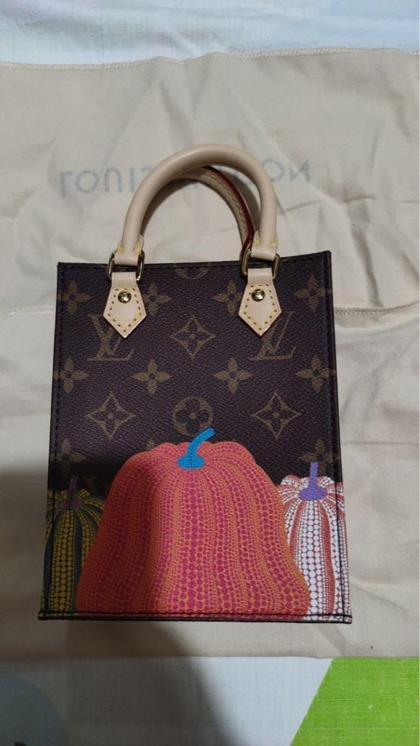 Louis Vuitton YK Yayoi Kusama Pumpkin M82112 Petite Sac collaboration e380