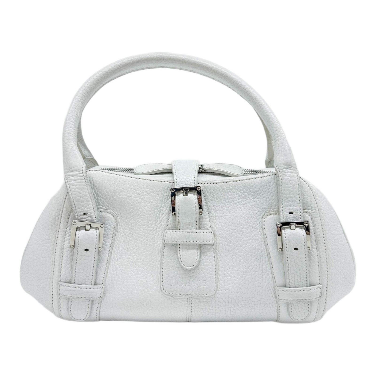 LOEWE Senda White Shoulder Bag