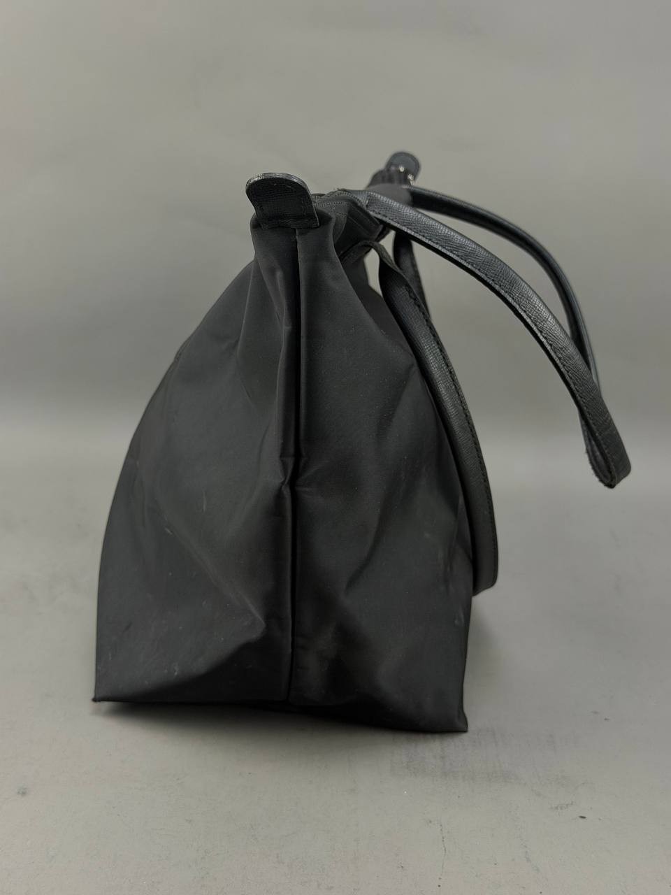 Longchamp Le Pliage Tote Shoulder Bag Black Canvas