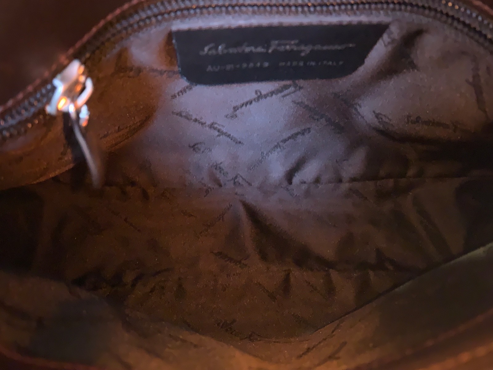Salvatore Ferragamo Brown Leather Medium Gancini Shoulder Bag