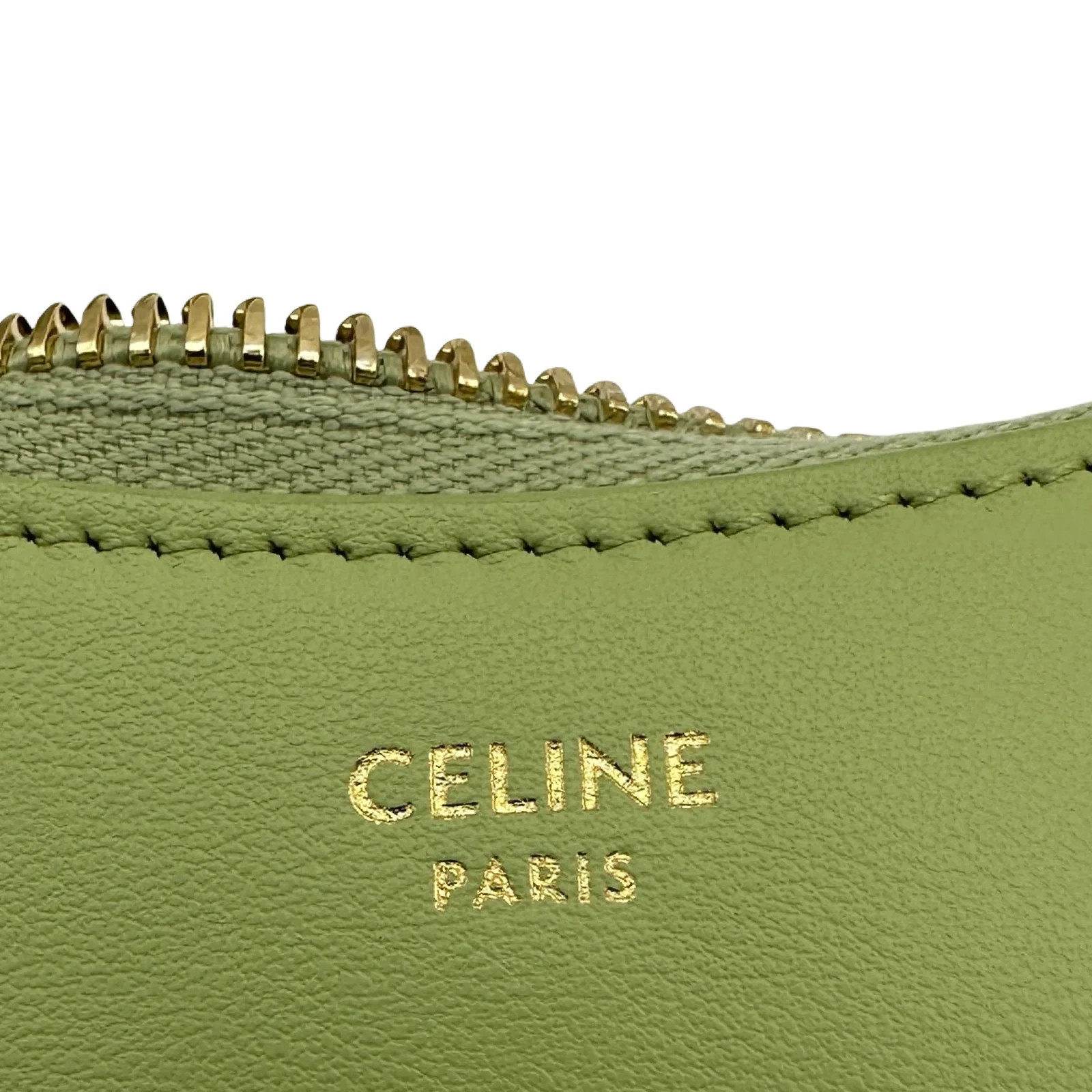 CELINE Mini Ava Shoulder Light Green Leather Shoulder Bag 193952 #OKB7143
