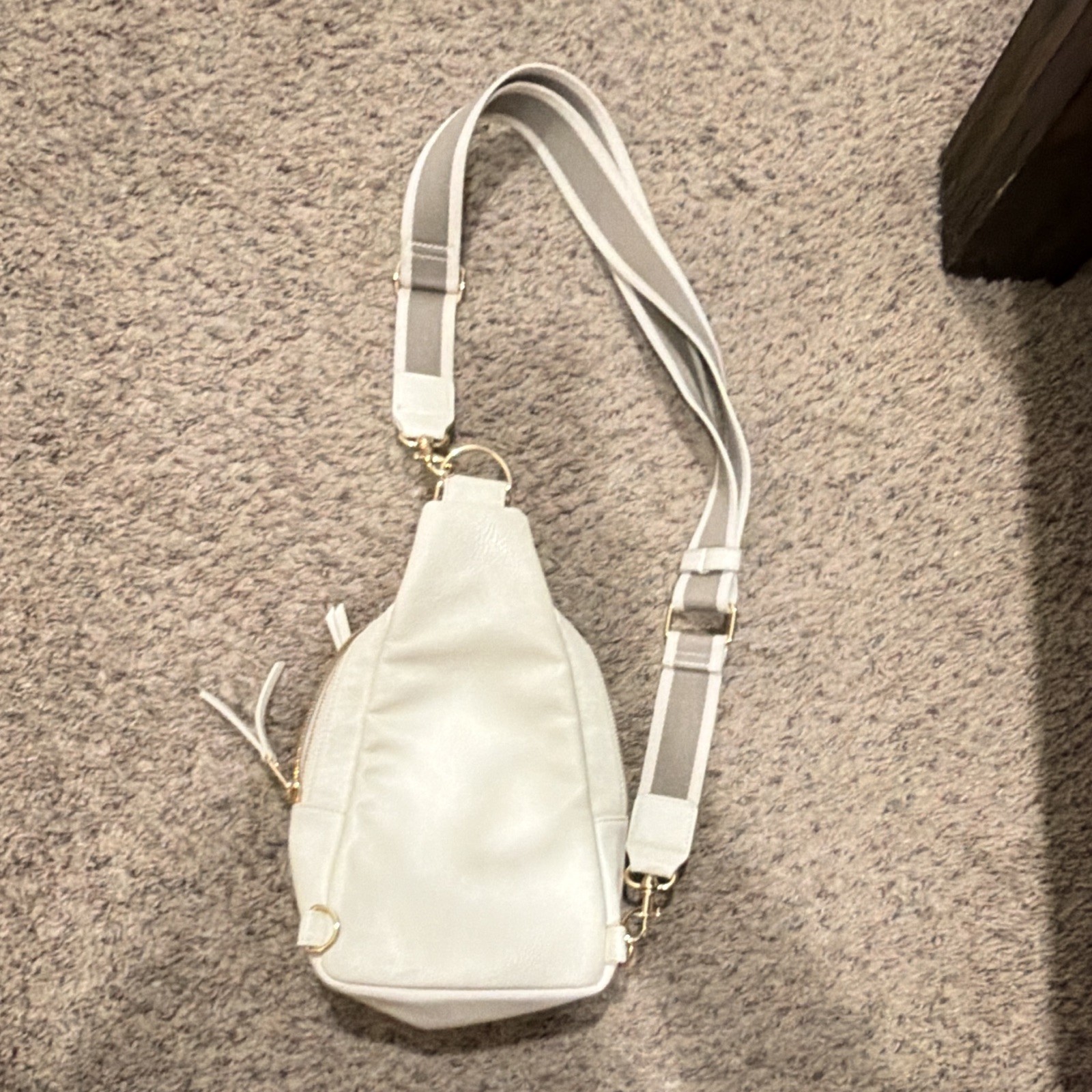 Crossbody Bag Cream Purse with Adjustable Removable Strap and Multiple Pockets