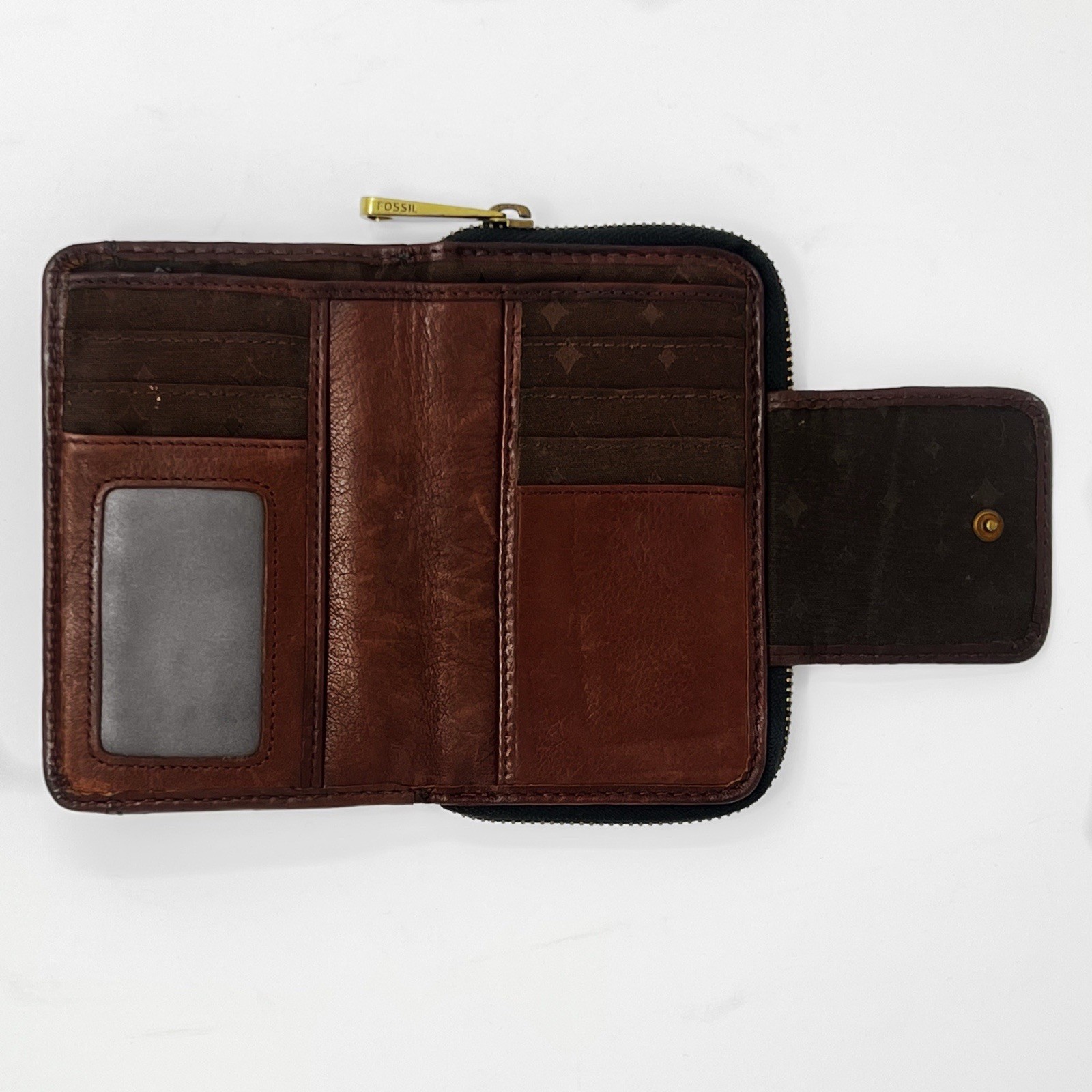 Fossil Explorer Crossbody Bag & Wallet – Vintage Leather Brown Women’s Set