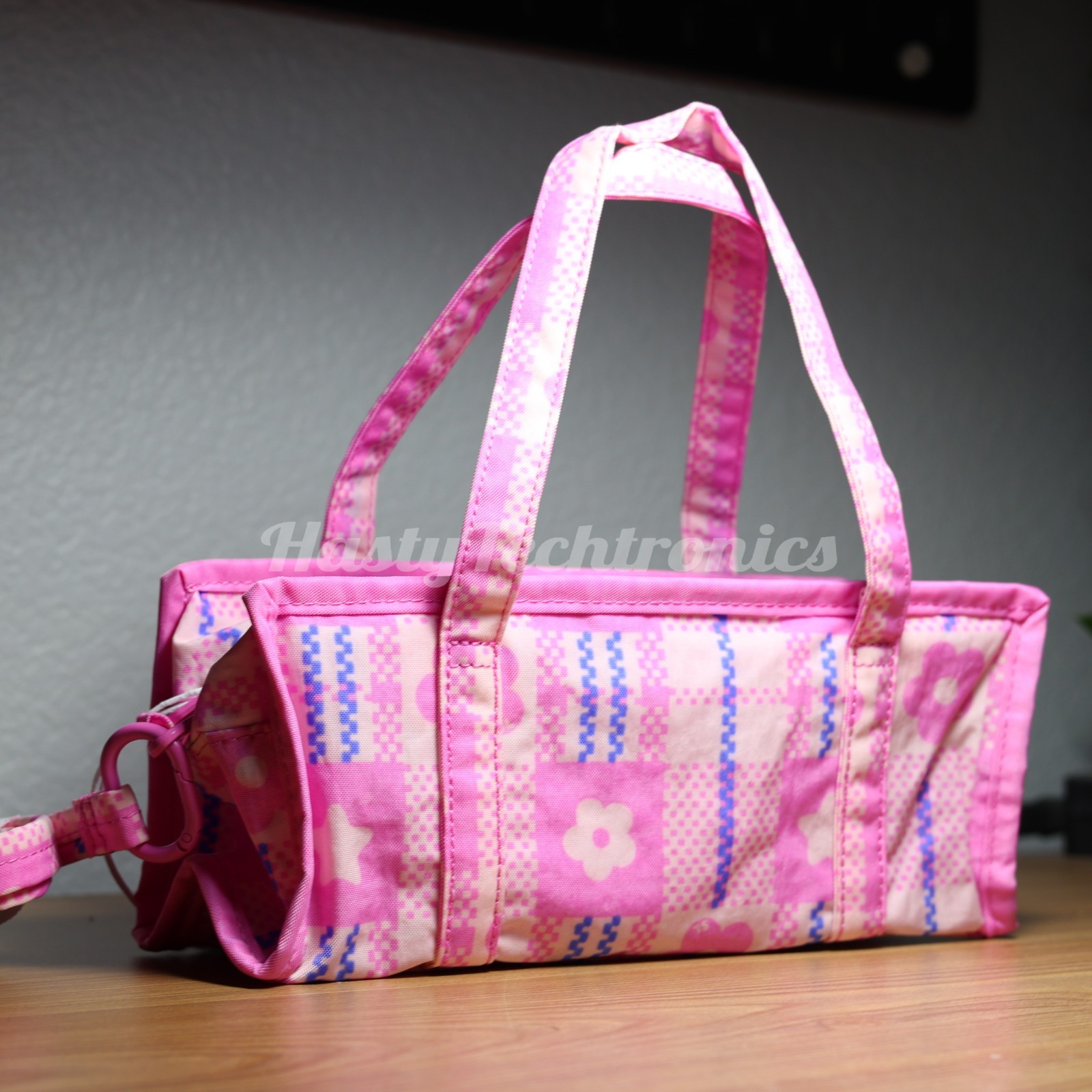 Sandy Liang x BAGGU Mini Nylon Market Bag in Market Plaid Pink – New In-hand!