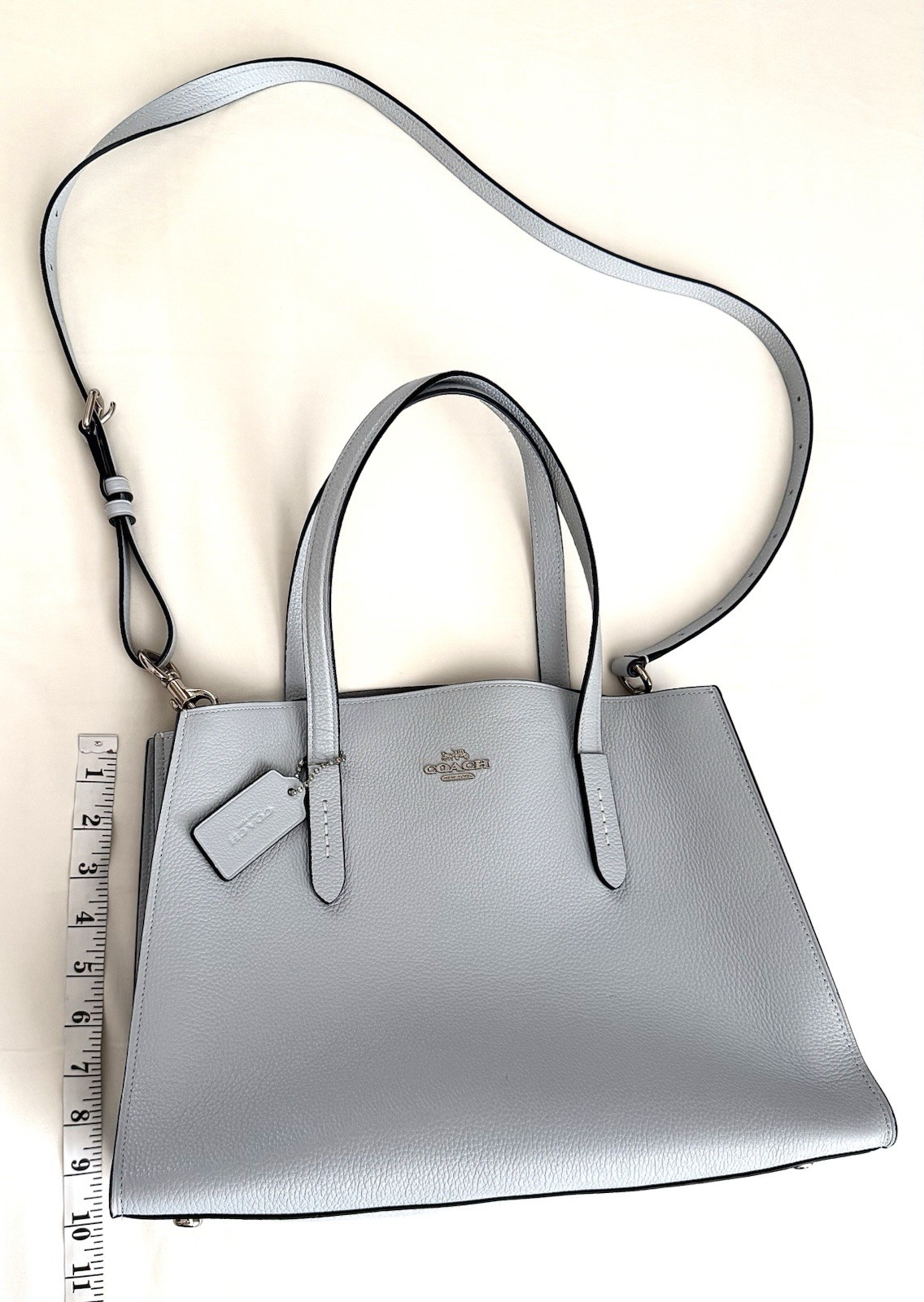 Coach C4084 Mollie Tote 25 Women’s Leather Bag Light Blue