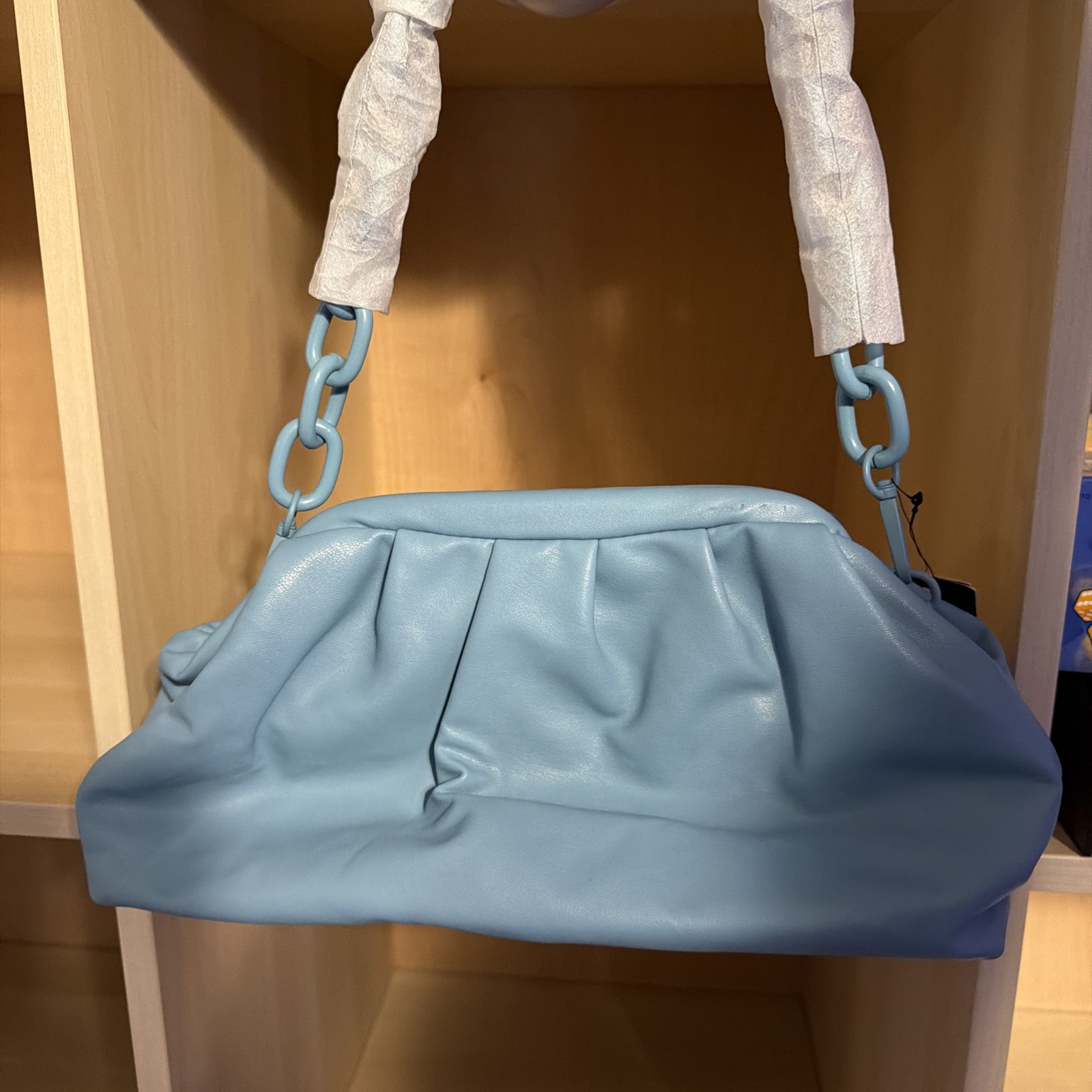 New Badgley Mischka Wrapped Frame Clutch – Blue $129 Retail!