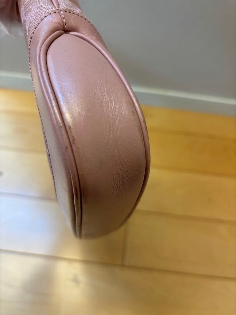 Gucci Pink GG Canvas Leather Shoulder Bag Jackie 0013735 Silver Auth