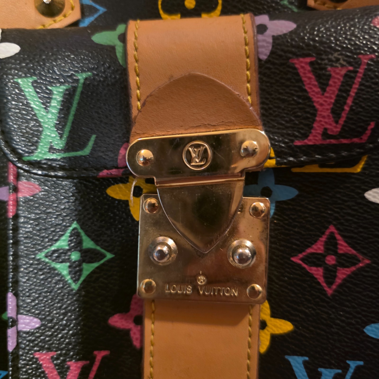 Louis vuitton Murakami Monogram Black Multicolor Speedy 30 Bag 2010 Virgil