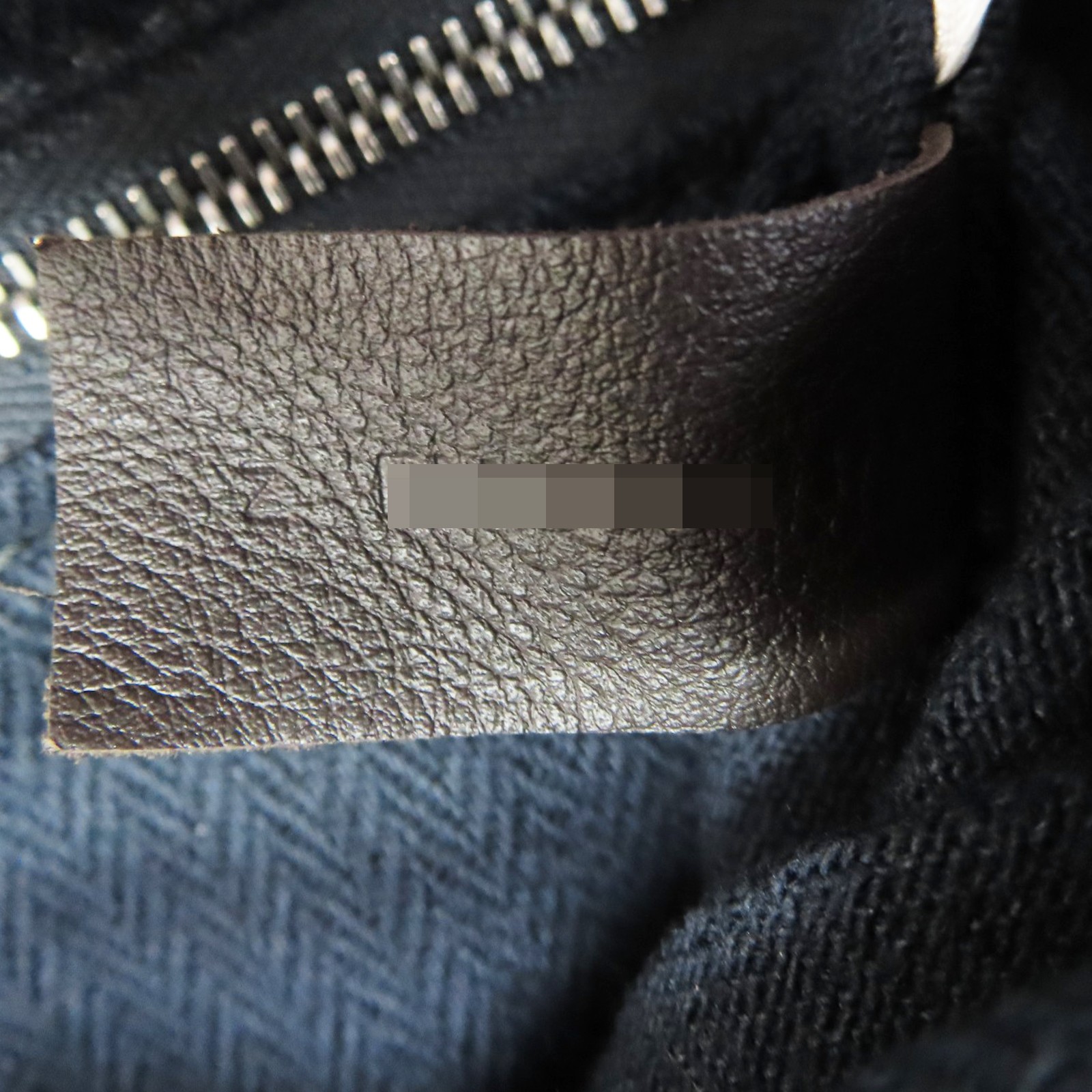 HERMES Aline Groom Shoulder Bag Canvas Blue Z Stmap