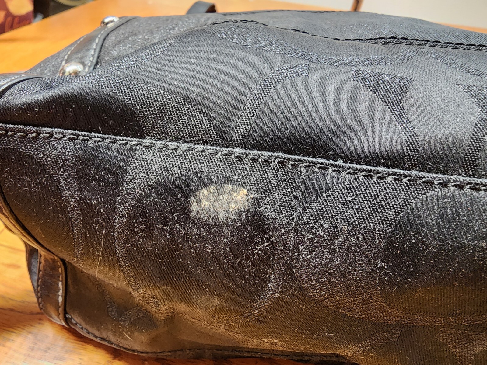 COACH #12905 Black Signature “C” Studded Lurex Tote – 9