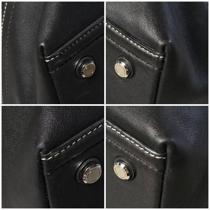 Excellent Condition COACH All Leather Boston Bag Black F05J03