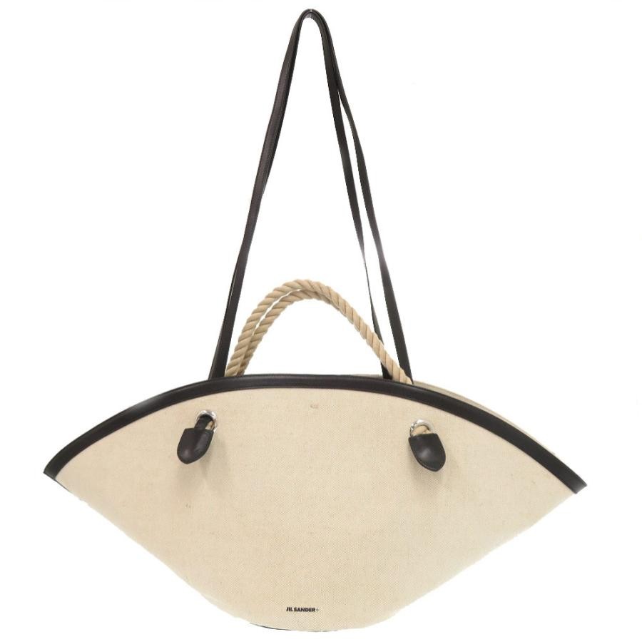 JIL SANDER Bag: Sombrero Beige W63H26.5D18.5cm w/o accessories;